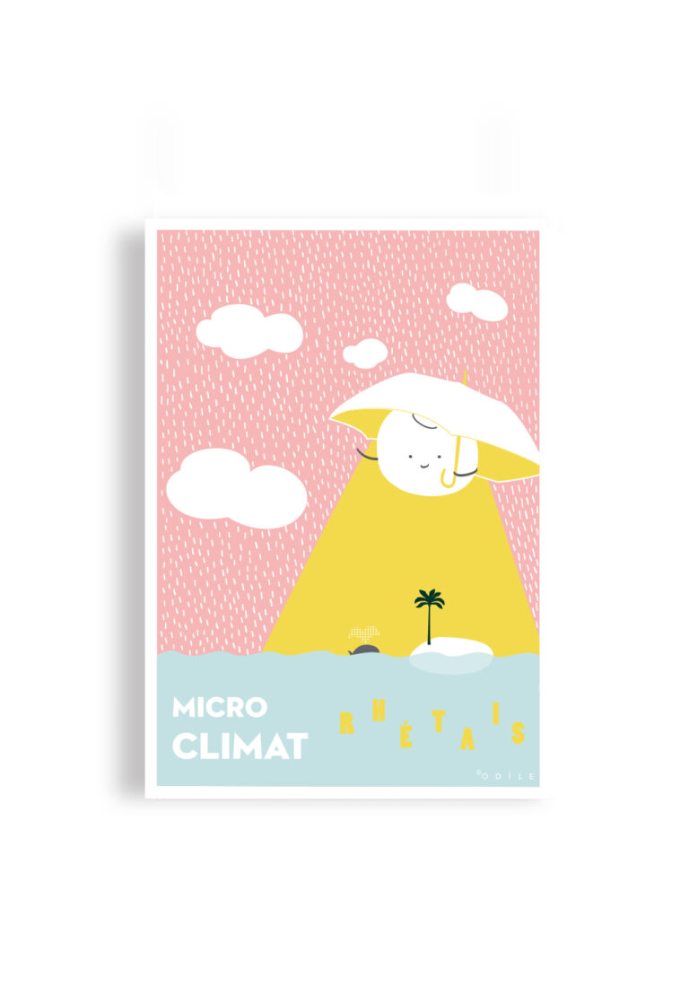Affiche en papier micro climat ile de ré A3 odile de ré