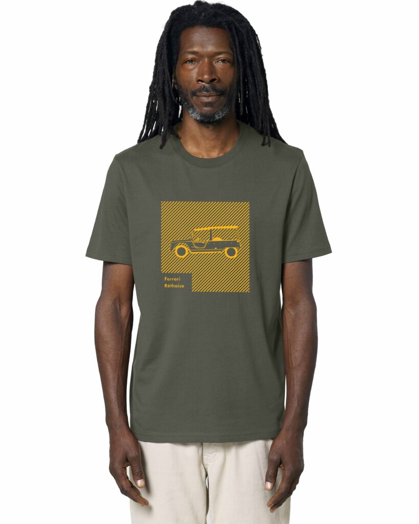 T-shirts mehari kaki et jaune
