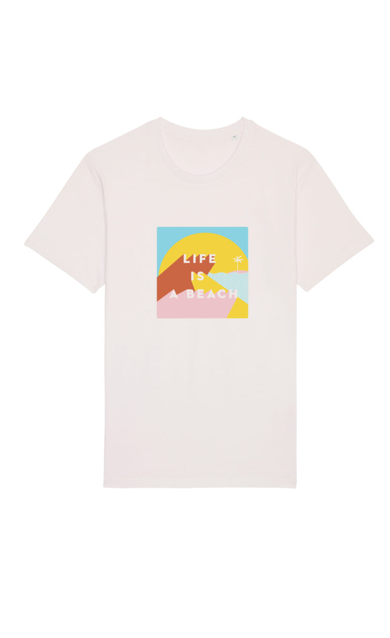 t-shirt life is a beach unisexe
