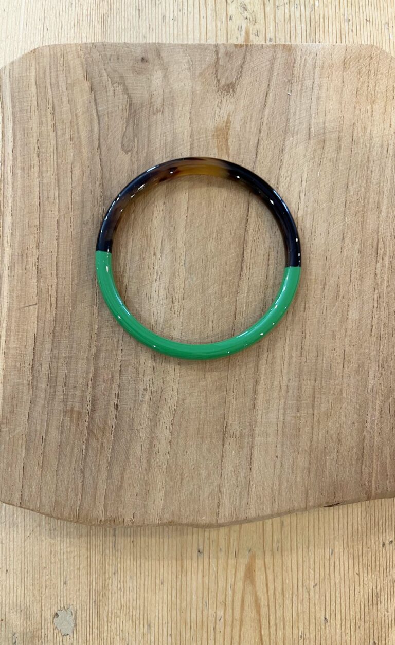 Bracelet corne epais vert