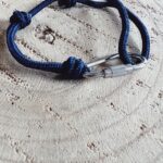 bracelet marin bleu marin mousqueton réglable