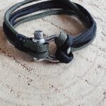 Bracelet marin kaki noir manille