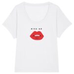 T-shirt femme kiss me not blanc odile de ré packshot
