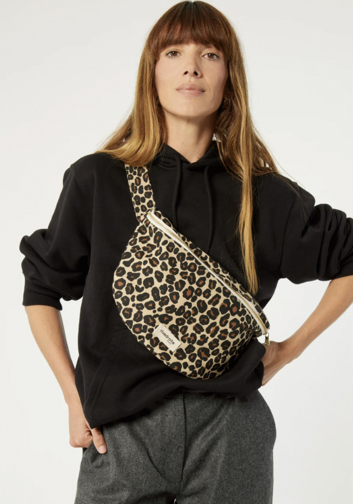 Banane Léopard beige XL portée grande contenance