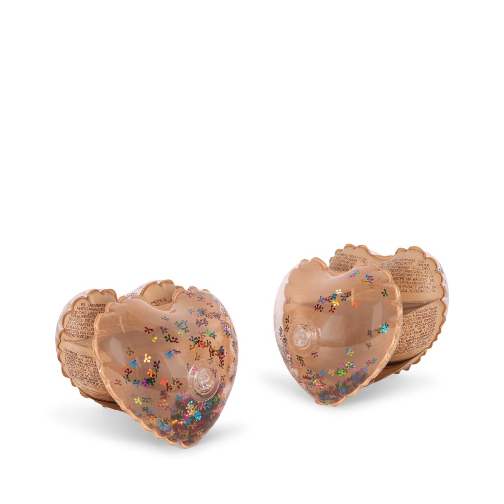 KONGES F24 Brassards multicherry coeurs Blush transparent