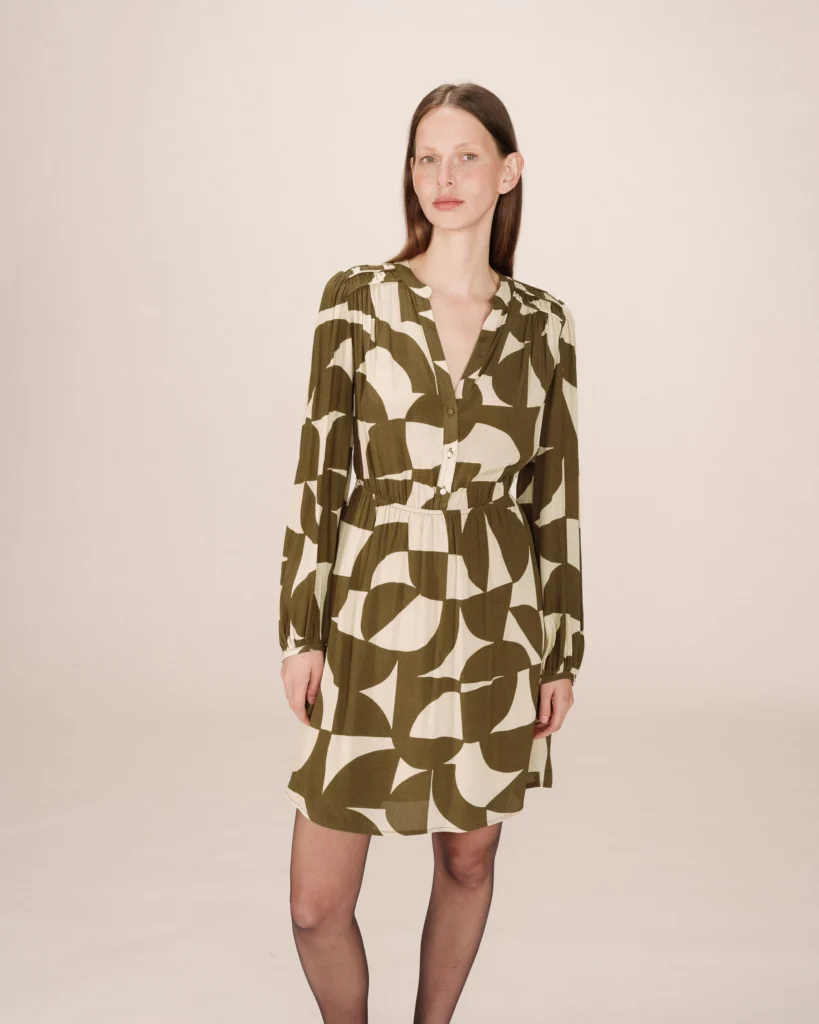 Robe courte Selia olive