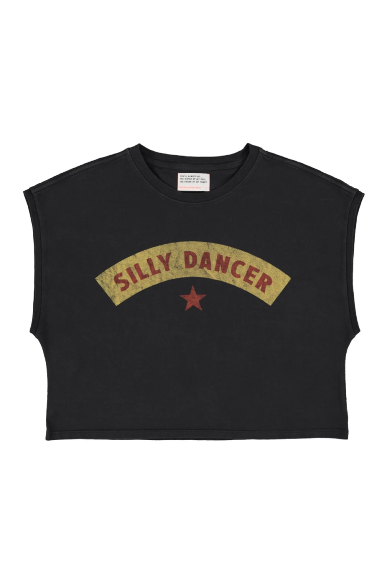 Débardeur noir « Silly Dancer » en coton – Sisters Department