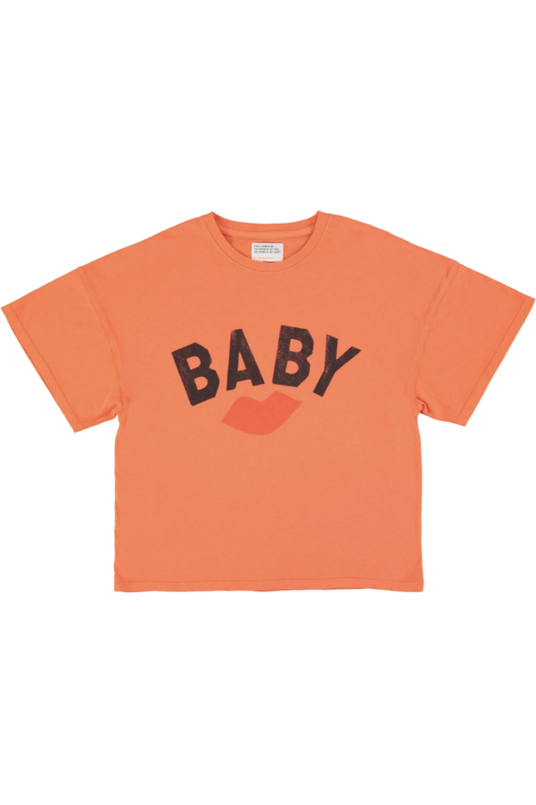 T-shirt orange « Baby » à manches courtes – Sisters Department