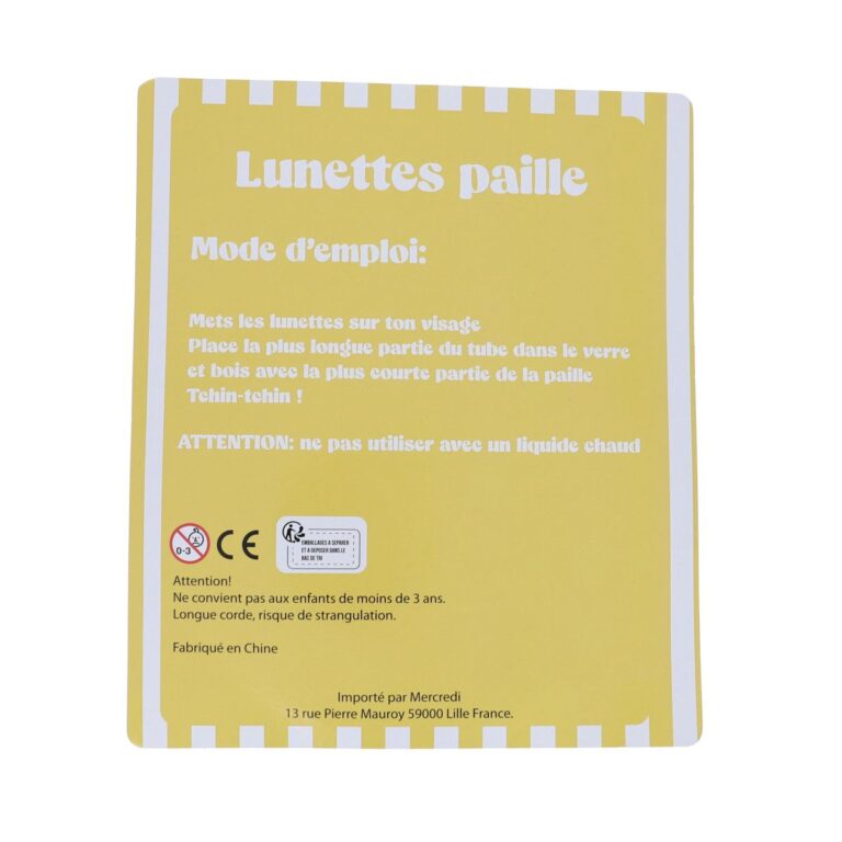 Lunettes paille petit souk dos