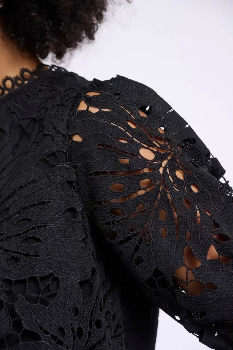 top dentelle noir rino pelle