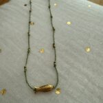 Collier lurex poisson acier inoxydable