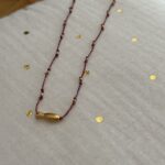 Collier lurex poisson acier inoxydable