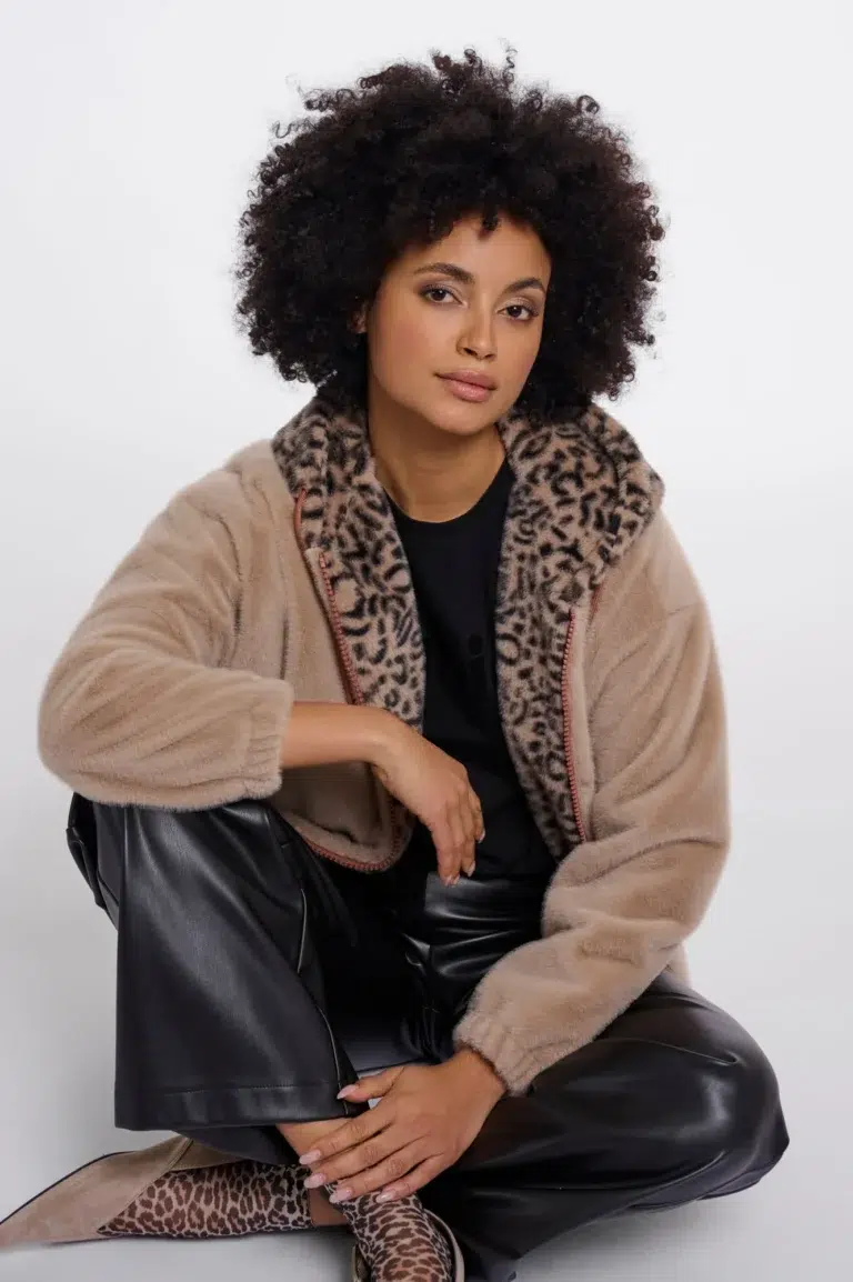 manteau fausse fourrure rino pelle
